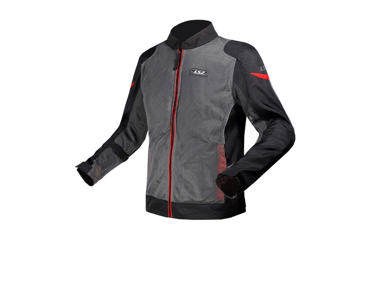 LS2 Airy Man Jacket Grey Black Red