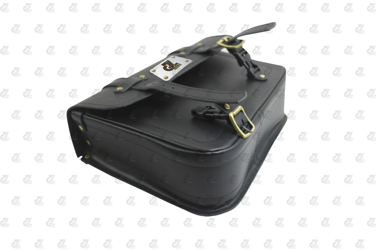 Leathe Saddle Pannier Bag Pair Black Color with Mount for Interceptor & Continental Gt 650