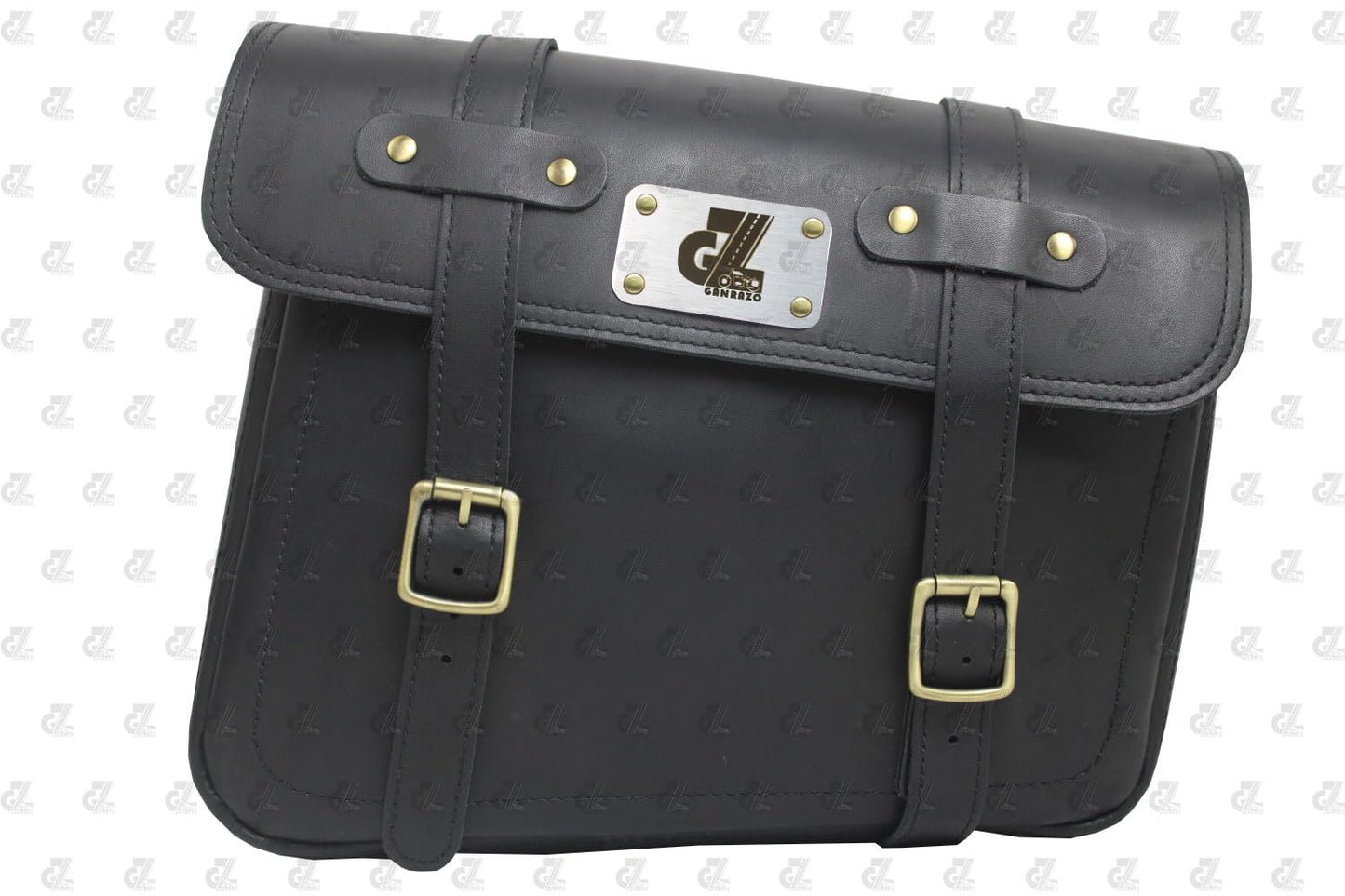 Leathe Saddle Pannier Bag Pair Black Color with Mount for Interceptor & Continental Gt 650
