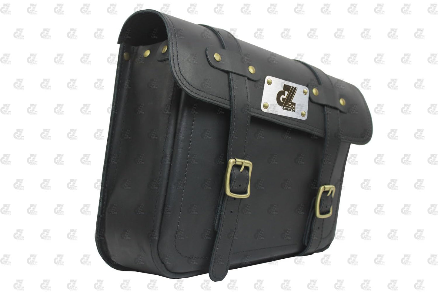 Leathe Saddle Pannier Bag Pair Black Color with Mount for Interceptor & Continental Gt 650