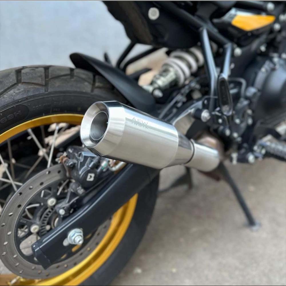 AEW EDGE Exhaust With Mid Pipe Matt polish For New Himalayan 450