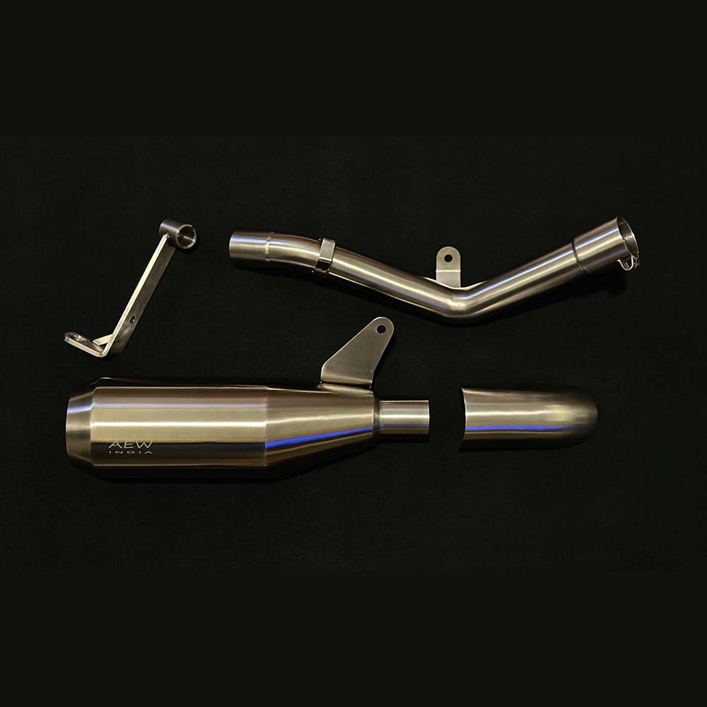 AEW EDGE Exhaust With Mid Pipe Matt polish For New Himalayan 450