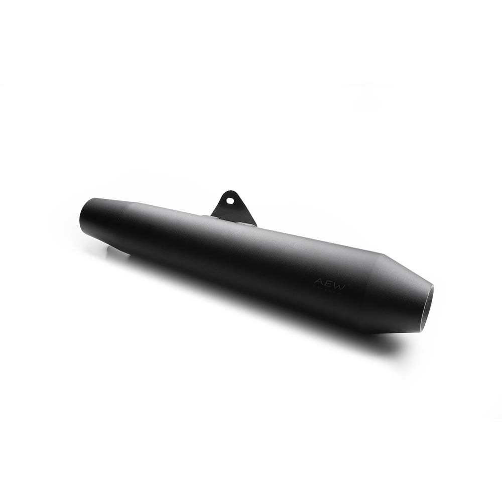 AEW TE 102 MEGAPHONE EXHAUST SILENCER STAINLESS STEEL MATT BLACK POLISH FOR INTERCEPTOR /CONTINRNTAL GT 650