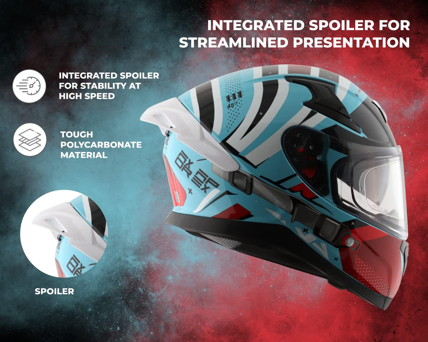 Axor Helmet Apex Turbine Helmet Hex Blue Red
