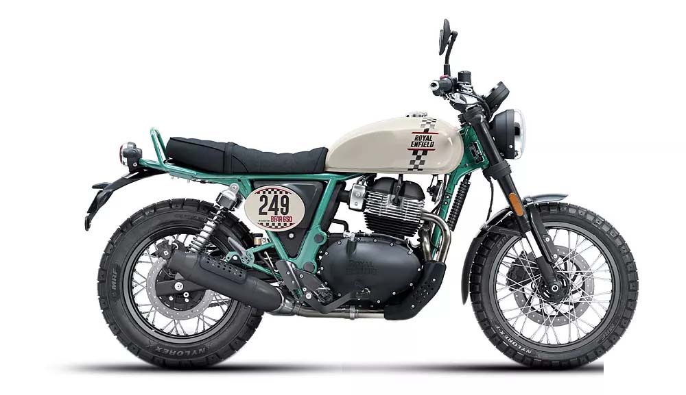 Leather Black Tank Pads For Royal Enfield Bear 650