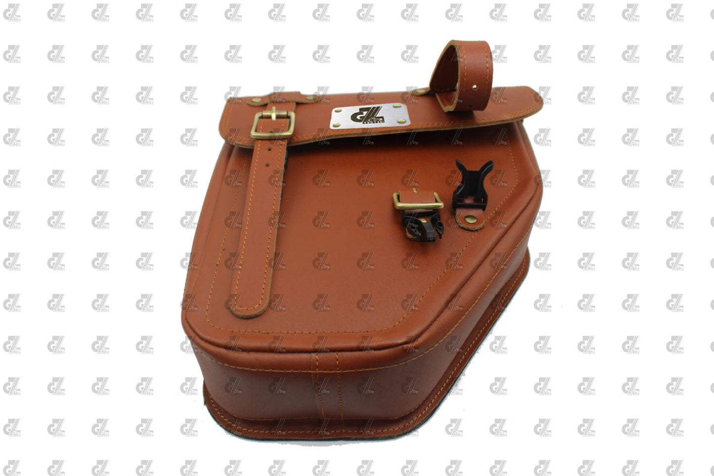 Leather Side Bag Tan for Royal Enfield Old Classic & Bullet 350/500