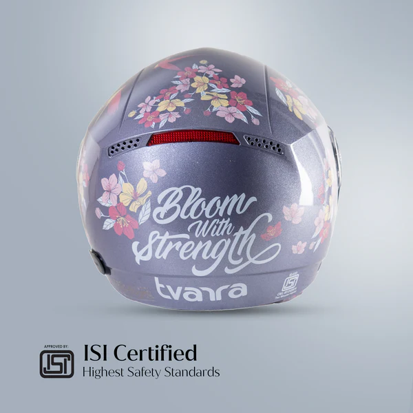 BLOSSOM LILAC BLUSH  CUCOON WOMEN HALF FACE HELMET SIZE M