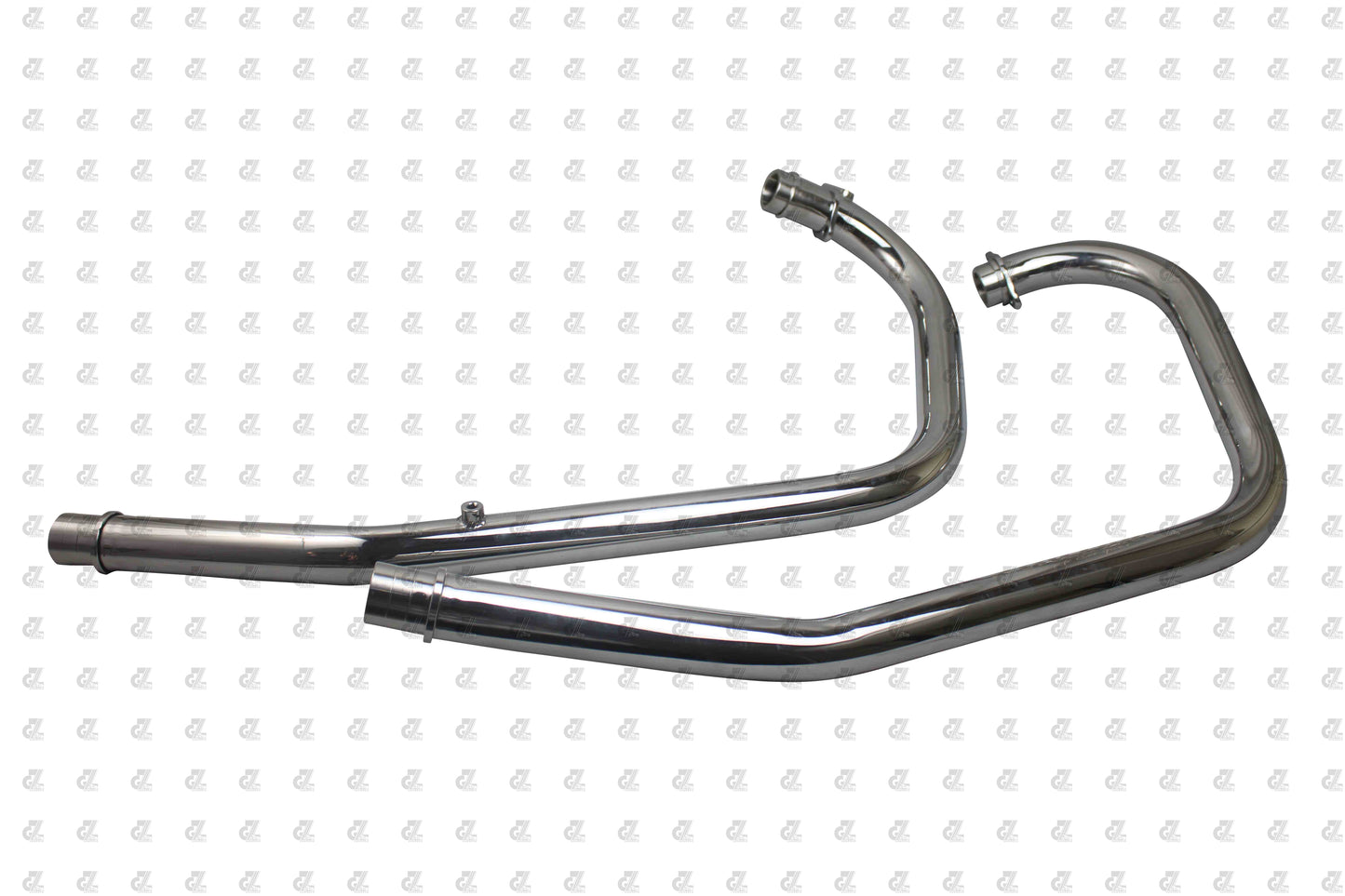 SILVER STALLION PERFORMANCE BEND PIPES SILVER FOR ROYAL ENFIELD INTERCEPTOR / GT 650