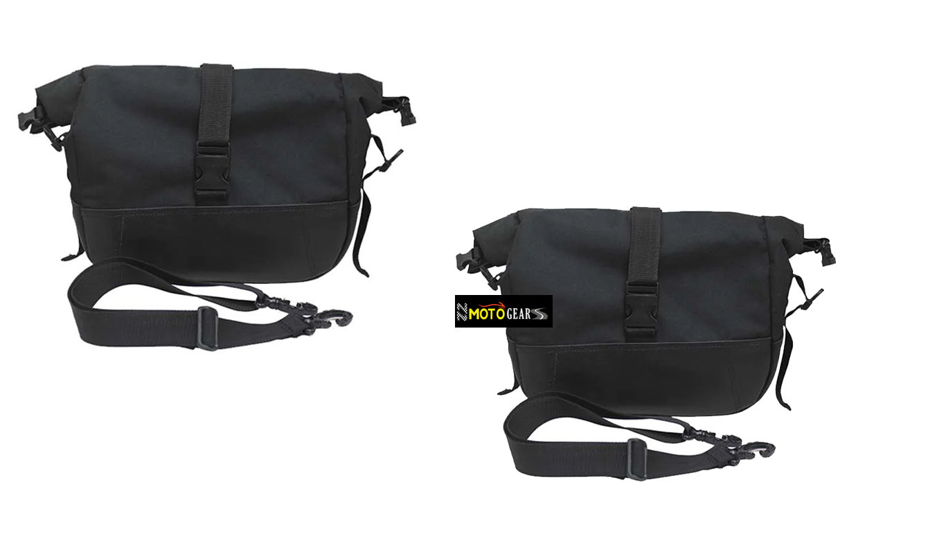 Black Soft Panniers Bags Pair Compatible With Royal Enfield Bear 650