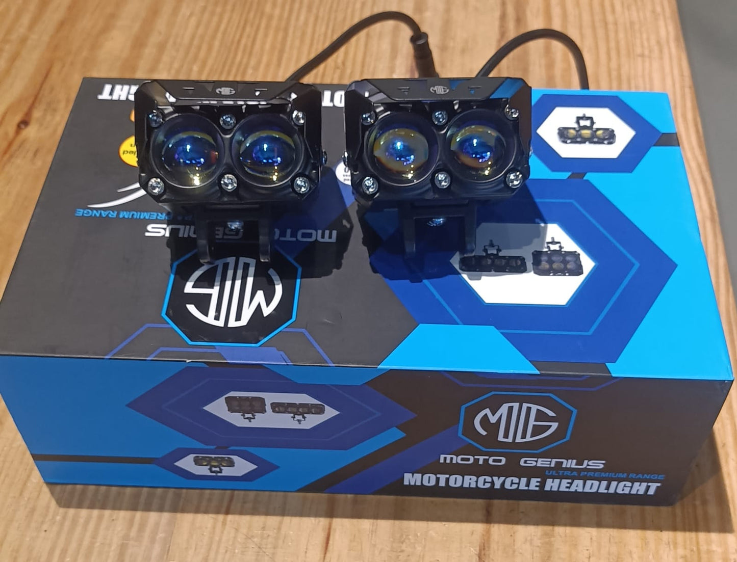 FOG LIGHT 2 LED MOTORCYCLE HEADLAMP FOR UNIVERSAL MOTORCYCLE