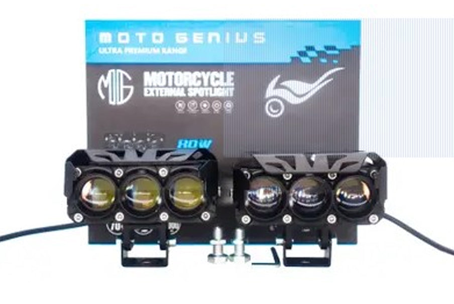 FOG LIGHT 3 LED MOTORCYCLE HEADLAMP FOR UNIVERSAL MOTORCYCLE