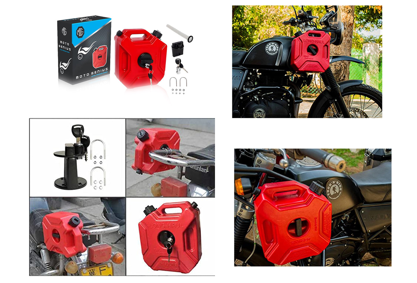 Universal 5 Liter Fuel Jerry Can Red For Universal Motorcycle Fuel Container Heavy Duty construction for Petrol/diesel/kerosene Storage