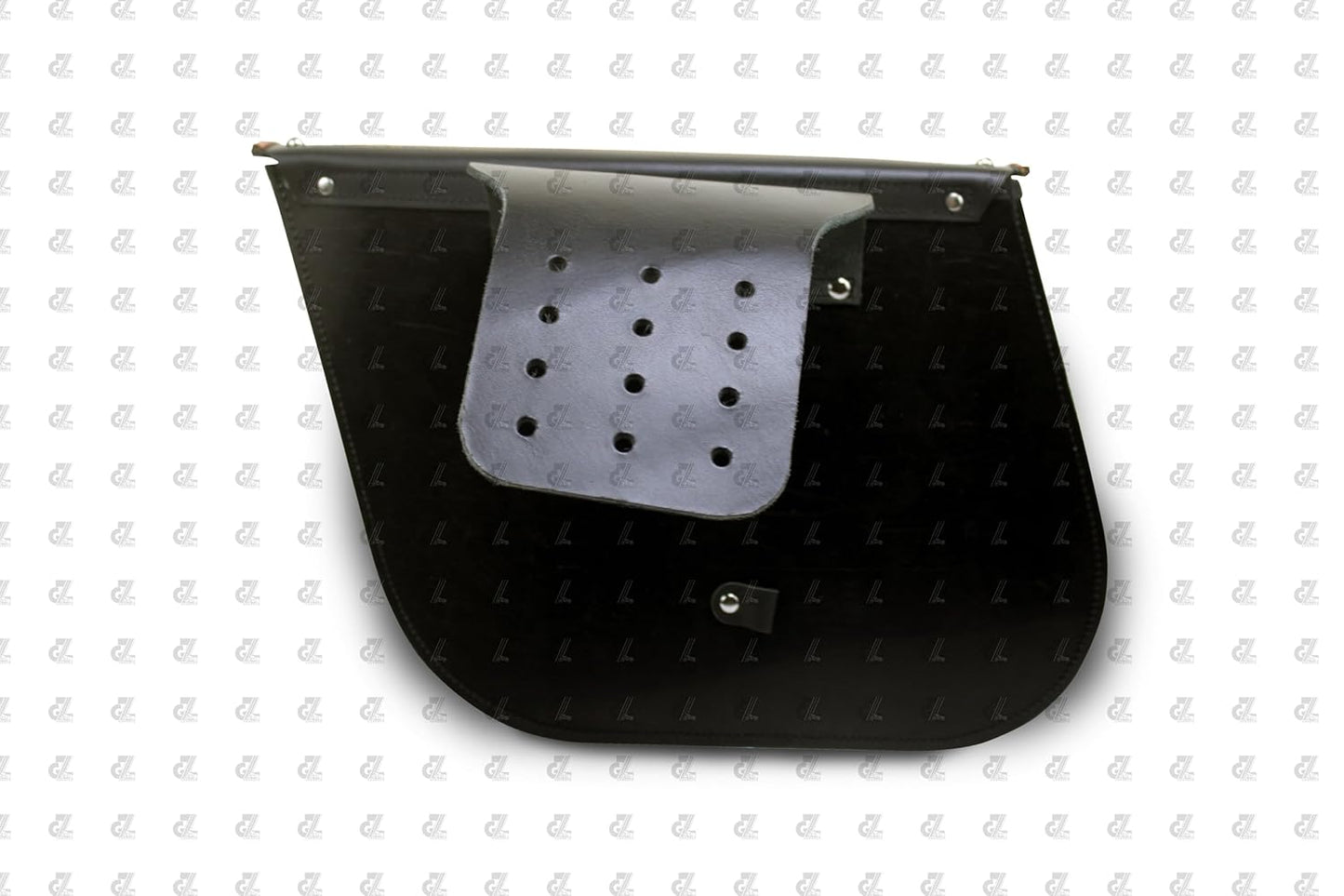 DOM Leather Bag Black with TAN Color Pair Left & Right Side Universal Motorcycle
