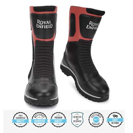 ROYAL ENFIELD E 39 MID RISE RIDING BOOT RED