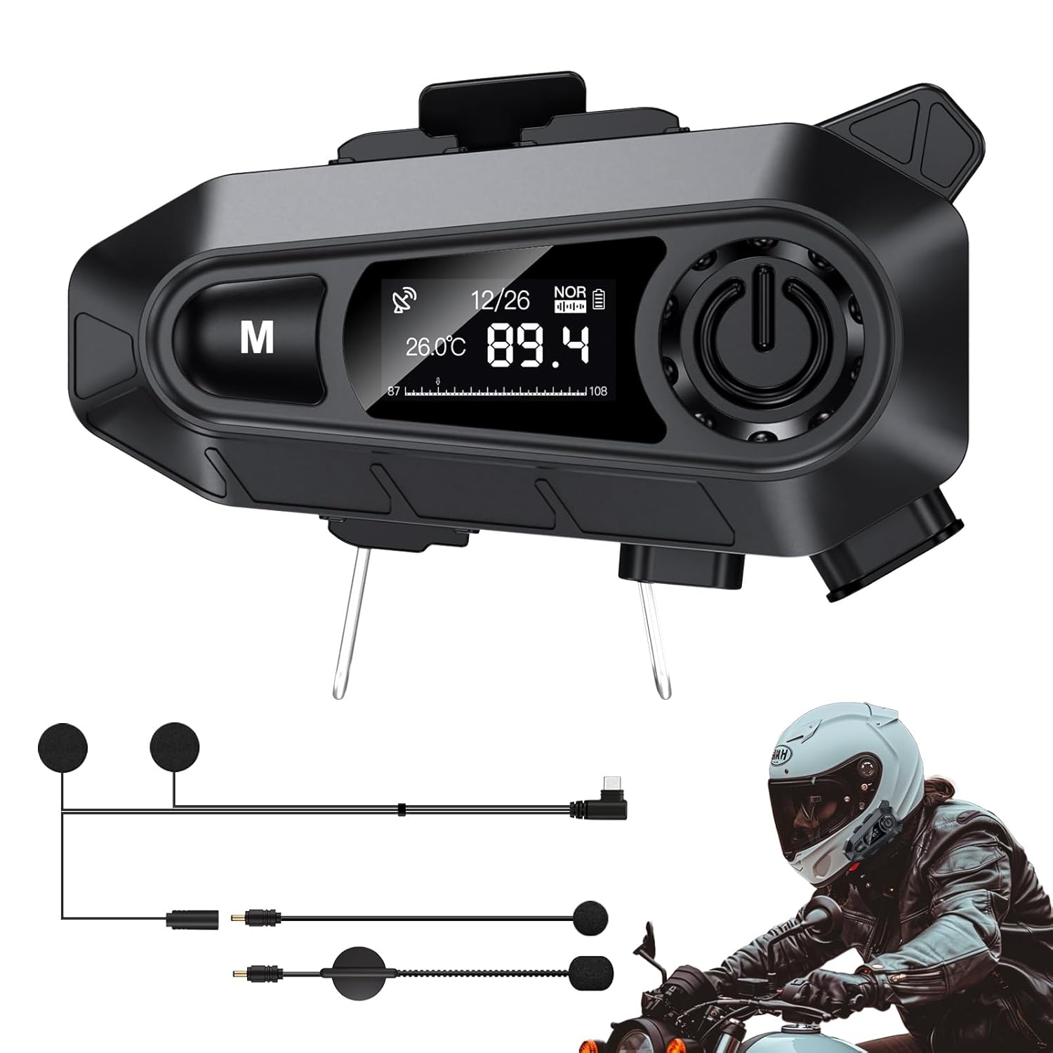 bluetooth radio motorcycle helmet Moman H2 Speaker Washable Liner and Cheek Pads Best motorcycle Bluetooth headsets tried