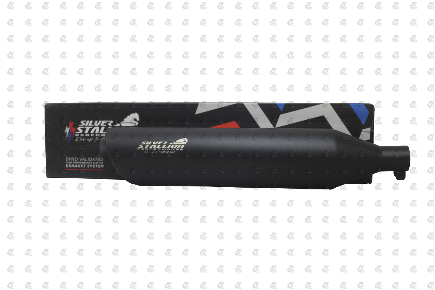 Silver Stallion Performance Silencer Exhaust Black For Royal Enfield Classic Goan 350