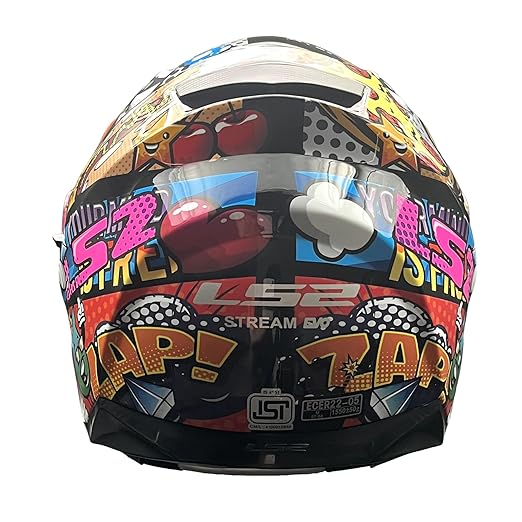 LS2 FF320 STREAM EVO COMICS BLACK HELMET (D-RING)