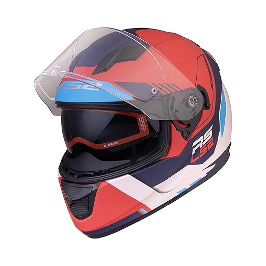 LS2 FF320 STREAM EVO XPLORER MATT WHITE RED HELMET