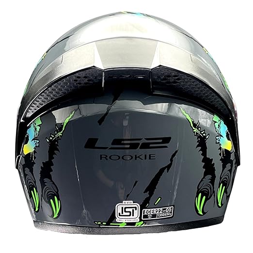 LS2 FF352 ROOKIE DEMON DARK GREY GREEN HELMET