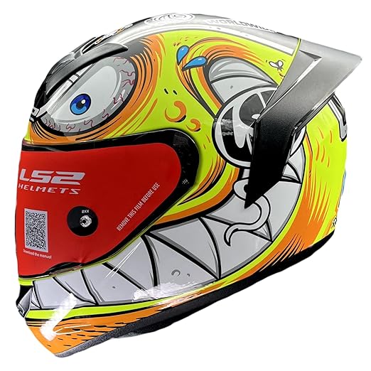 LS2 FF352 ROOKIA RAMPAGE FLUO YELLOW HELMET M, L SIZE