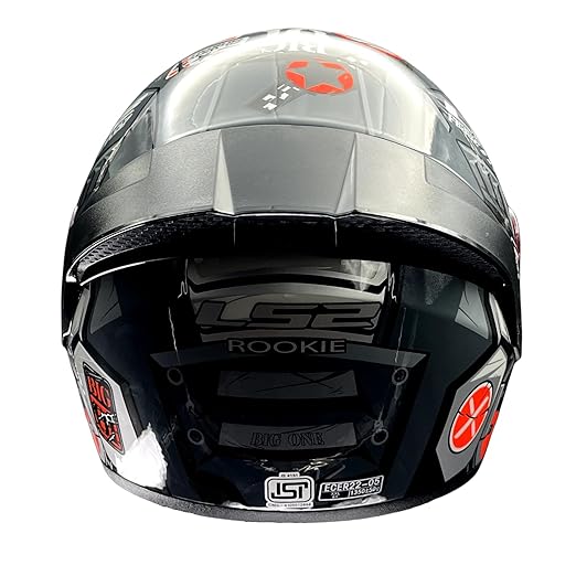 LS2 FF352 ROOKIE BIG ONE GREY HI VIZ ORAGNE HELMET