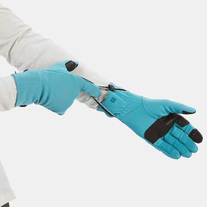 FORCLAZ Adult Trekking Tactile Stretch Winter Gloves MT500 C Green