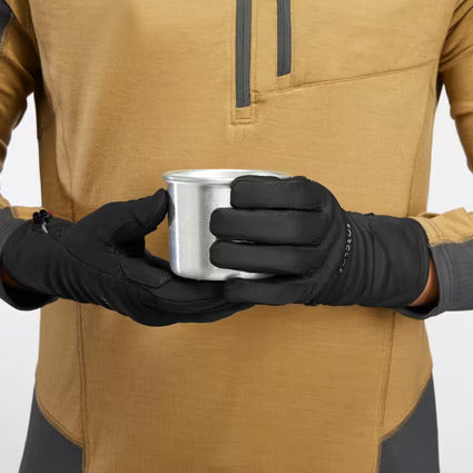 FORCLAZ Winter Gloves for Trekking Stretchable Trek500 Black