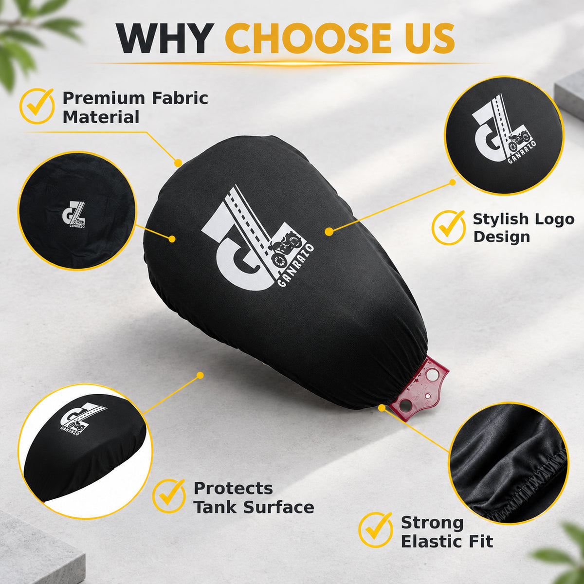 Motorcycle Fuel Tank Cover - Premium Elastic Dustproof & Scratch-Resistant Protector for Triumph Speed 400/400 T4, Scrambler 400 X/XC, Tracker & Thruxton 400 All Models, Black