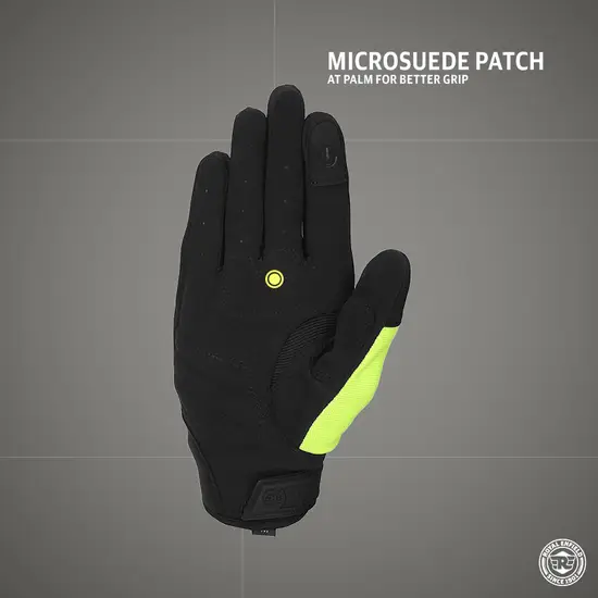 ROYAL ENFIELD URBAN HUSTLER V3 GLOVES NEON GREEN