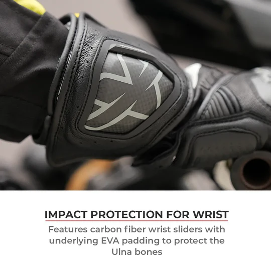 GRID MK3 FULL GAUNTLET RIDING GLOVES BLACK