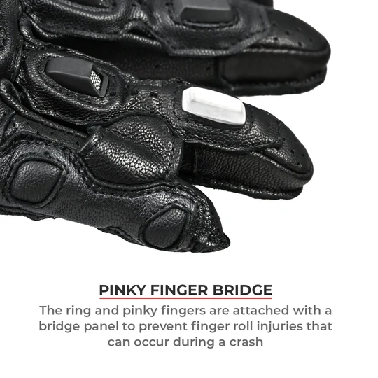 GRID MK3 FULL GAUNTLET RIDING GLOVES BLACK