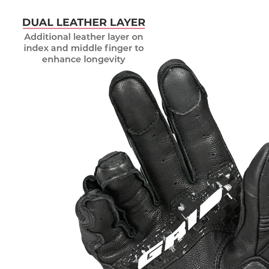 GRID MK3 FULL GAUNTLET RIDING GLOVES BLACK
