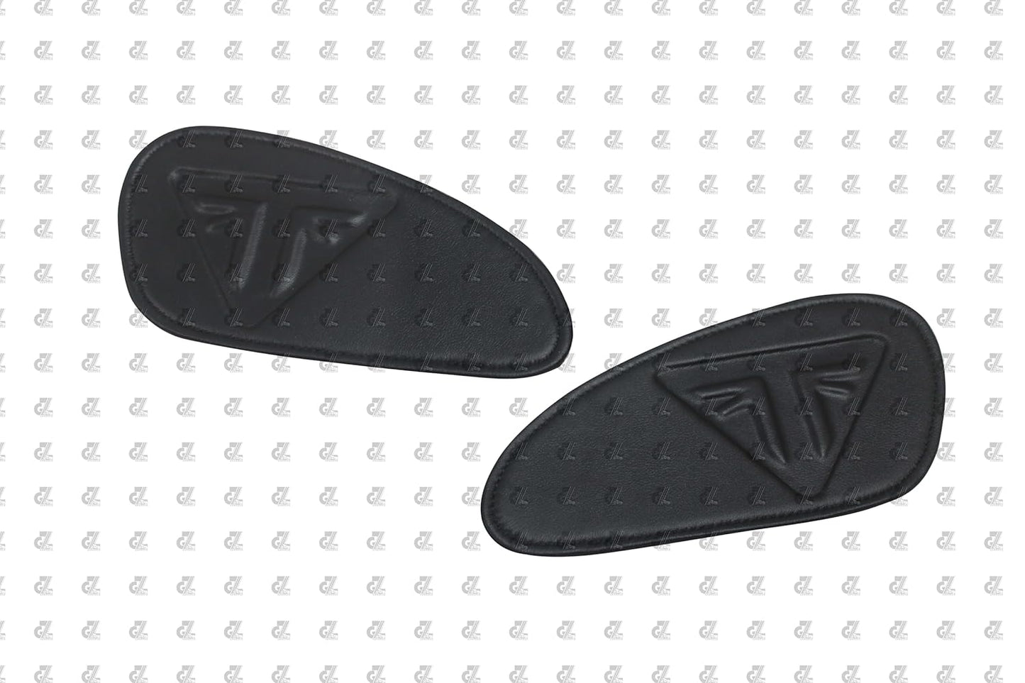 Genuine Leather Black Tank PAD Combo HANDGRIP Straps Olive Compatible with Triumph Speed & Scrambler 400