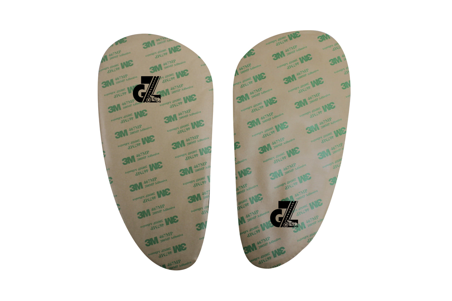 Genuine Leather Daimond Black Tank Pads with White Thread Compatible with Royal Enfield Interceptor 650