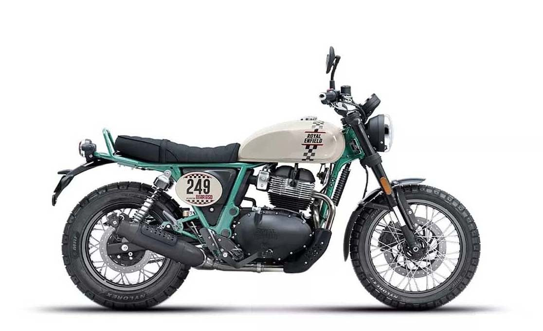 Genuine Leather Union Jack Black Tank Pad with Black Thread Compatible with Royal Enfield Bear 650