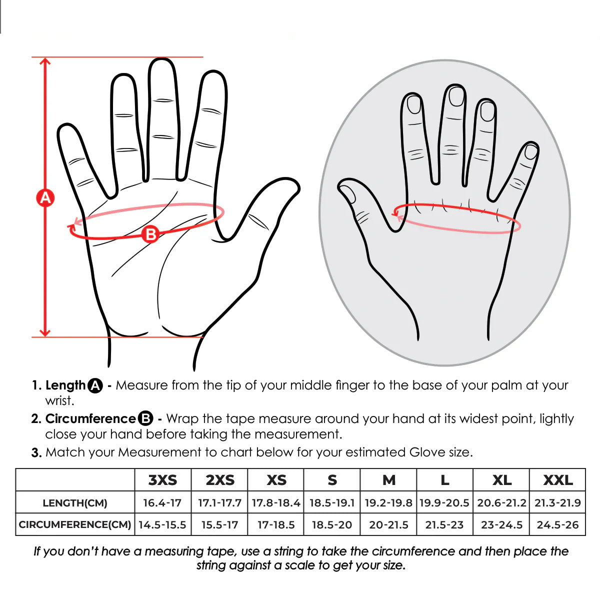 LS2 SPARK II AIR GLOVES BLACK RED WHITE