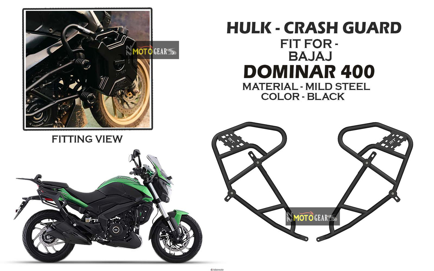 MOTO TORQUE HULK CRASH GUARD FOR BAJAJ DOMINAR 400