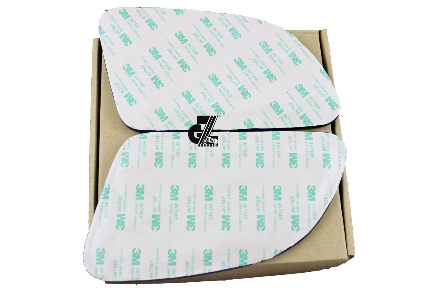 Leather Diamond Black Tank Pad with White Thread Genuine Leather for Royal Enfield Continental Gt 650