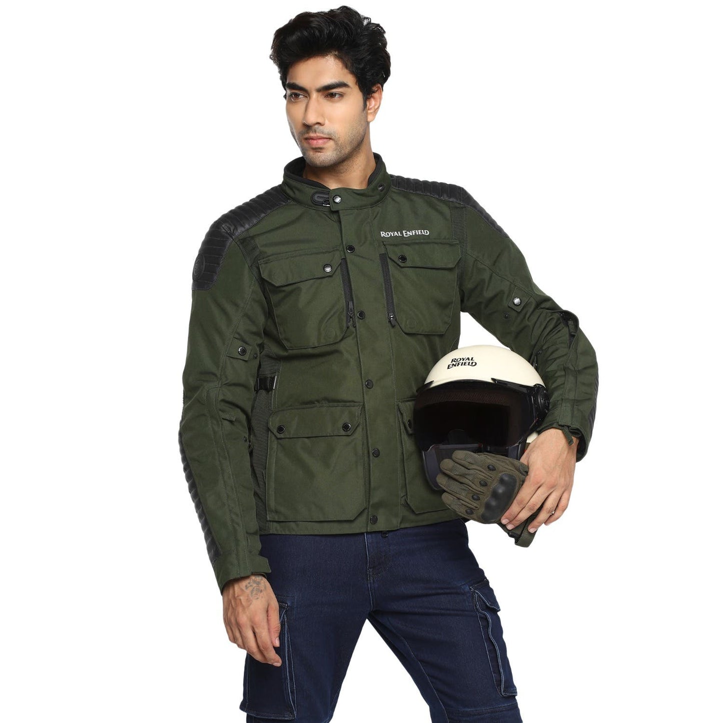 ROYAL ENFIELD KHARDUNGLA V2 RIDING JACKET SHELL OLIVE