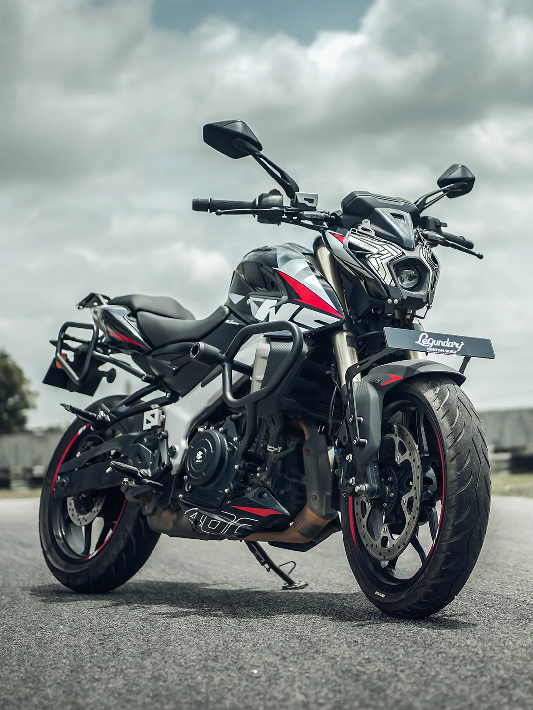 Legundary Brooch Number Plate Holder For Bajaj Pulsar NS400Z