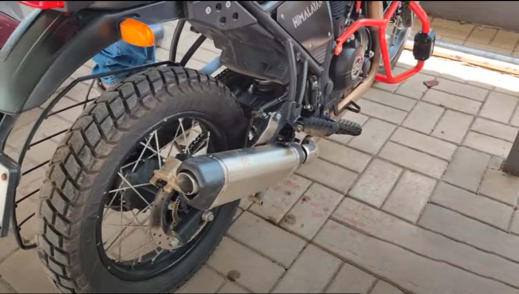 Red Rooster Vertex Matte Silver Exhaust For Himalayan and Scram 411