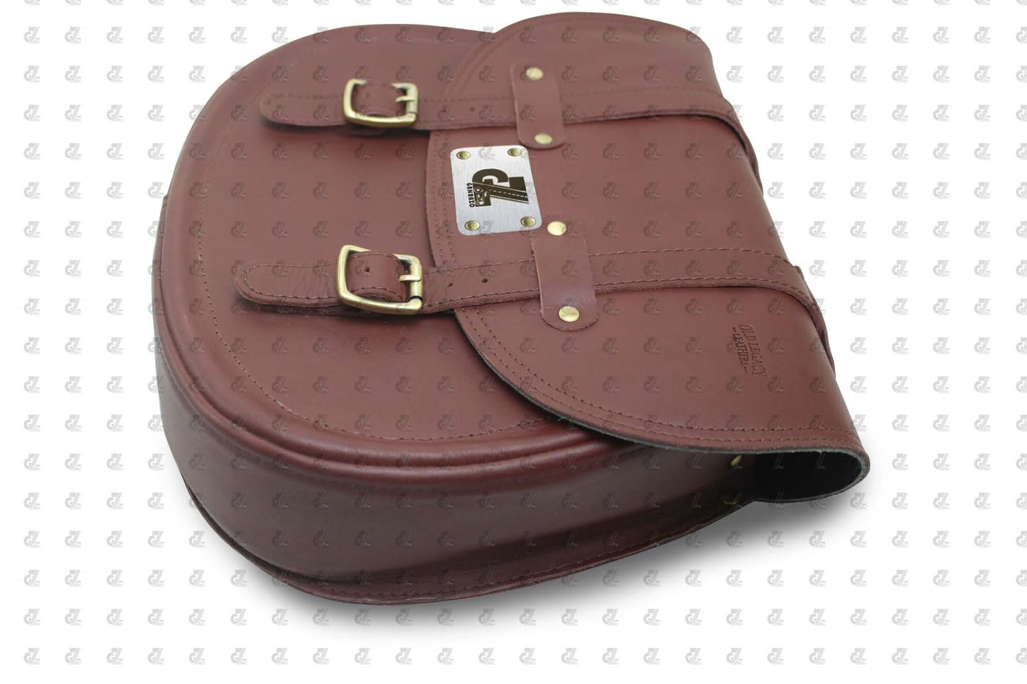 Leather Saddle Bag Cherry Red with Saddle Stay Pair New Classic 350 Reborn