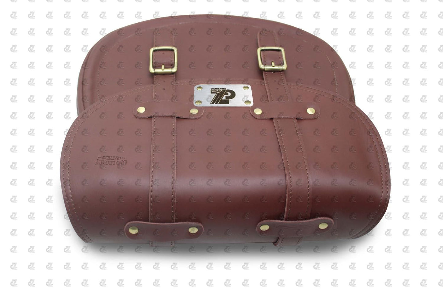 Leather Saddle Bag Cherry Red with Saddle Stay Pair New Classic 350 Reborn