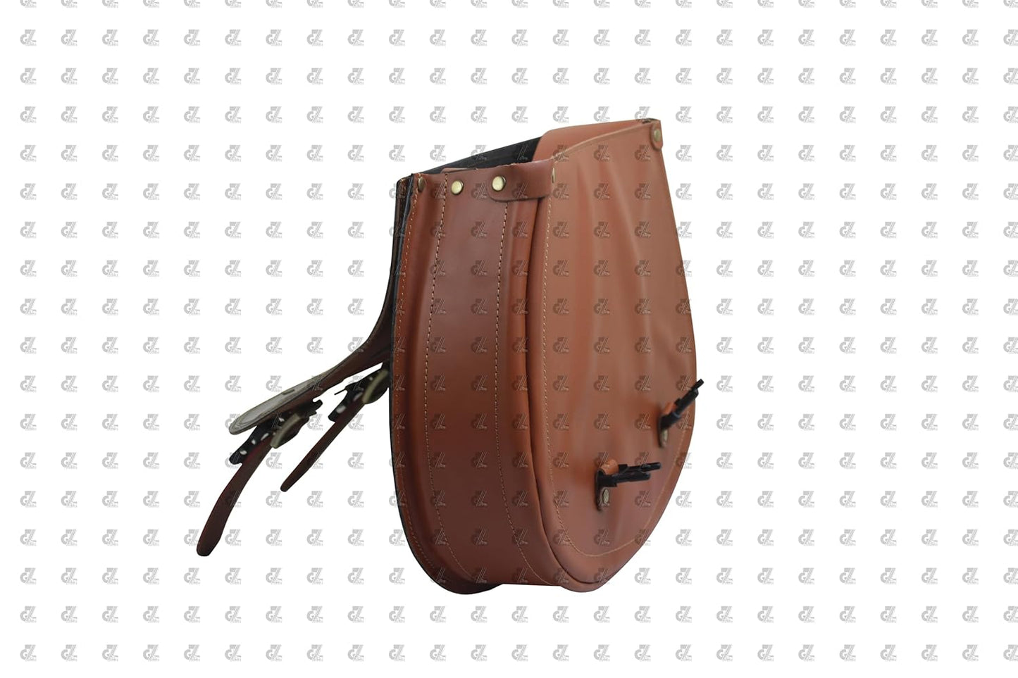 Leather Saddle Bag Tan Color with Saddle Stay Pair Hunter 350