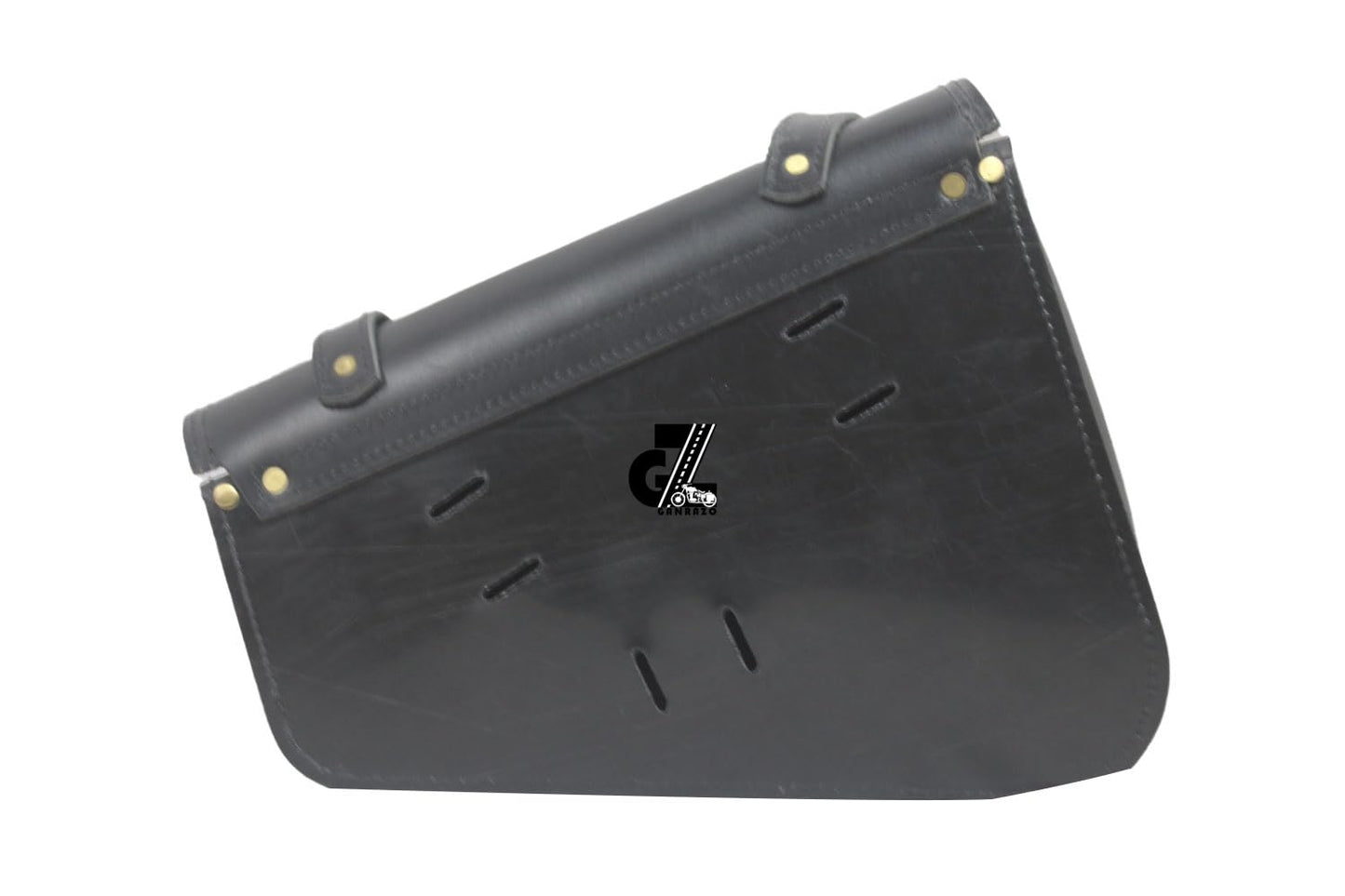 Black Leather Saddle Bag swingam Bag for Royal Enfield Meteor 350