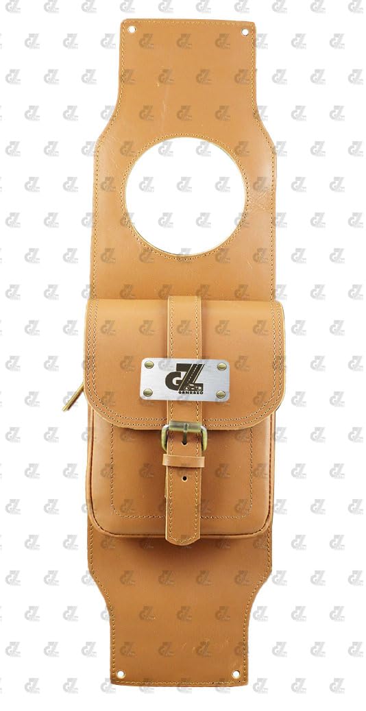 Leather Tank Strap Bag Tan for Royal Enfield Meteor 350
