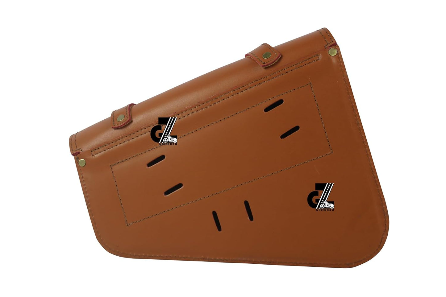 Leather Saddle Bag swingam Bag Tan Color for Royal Enfield Meteor 350