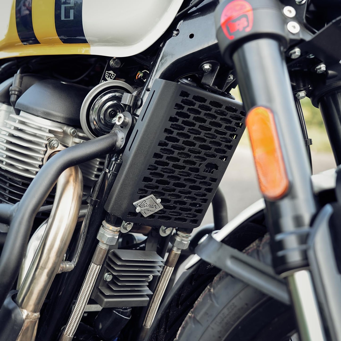 Legundary Ventus Radiator Grill Mild Steel Black For Royal Enfield Bear 650