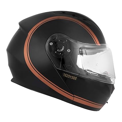 Royal Enfield Lightwing Modular Riding Helmet Black With Copper Strep