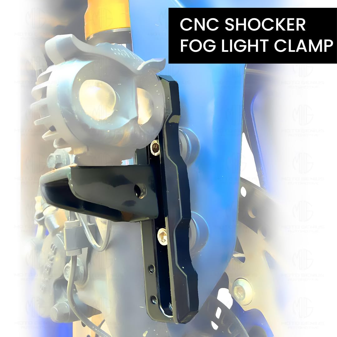 CNC Aluminum Shocker Fog Light Clamp for All Bikes Durable Handlebar Mounting
